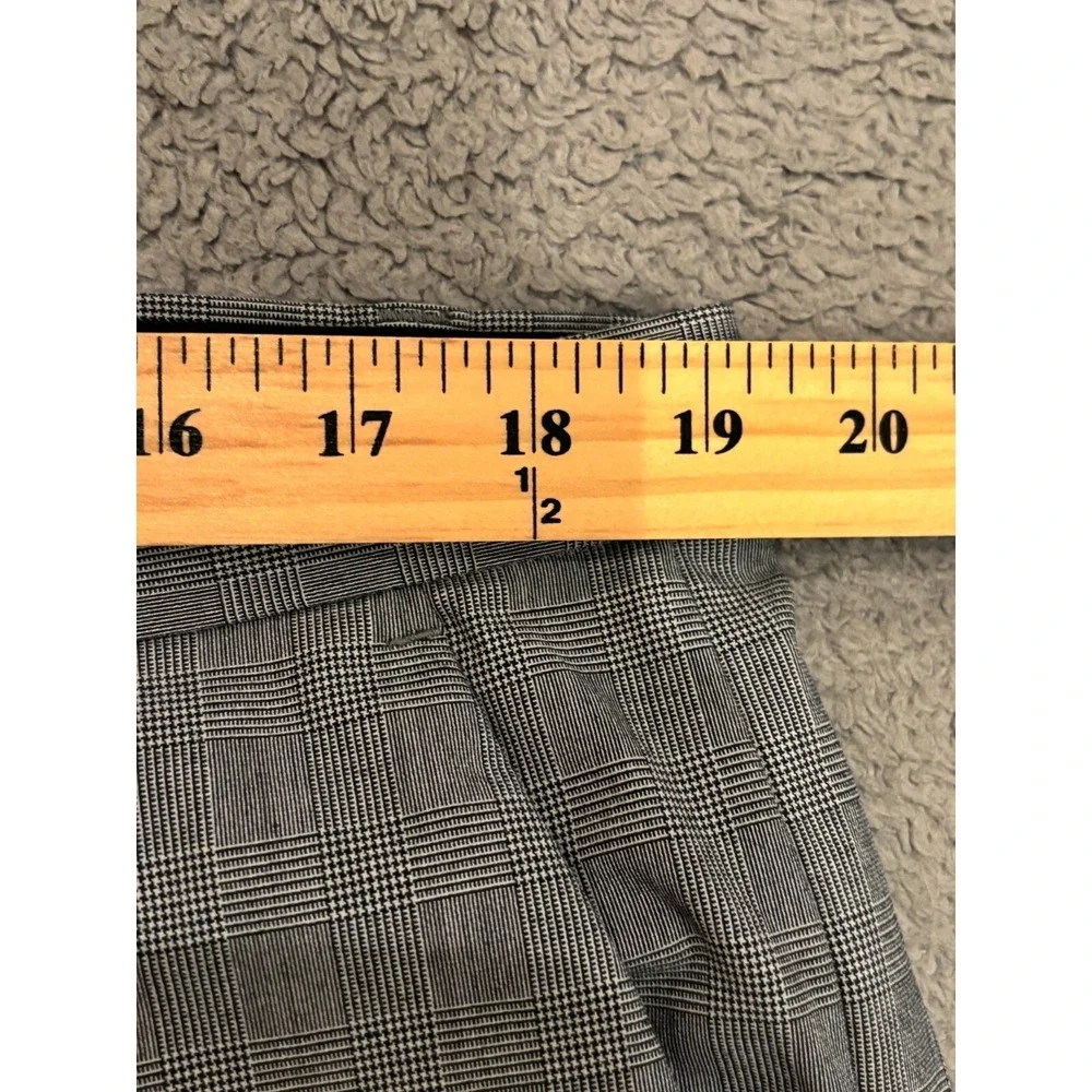 Calvin Klein Pants Mens 38x32 (38x29) Slim-Fit Light Blue Plaid Infinite Stretch